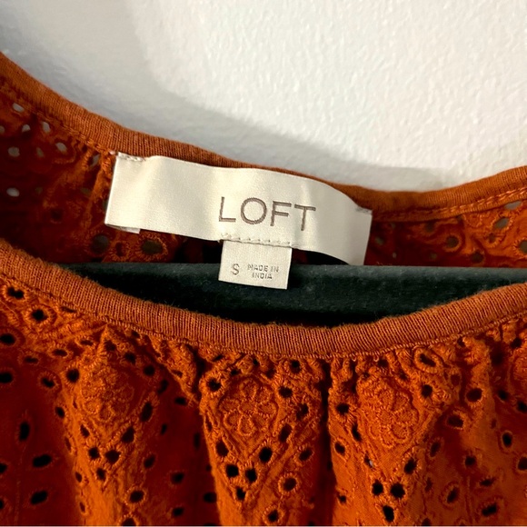 LOFT Eyelet Yoke Top Size Small - Picture 7 of 8